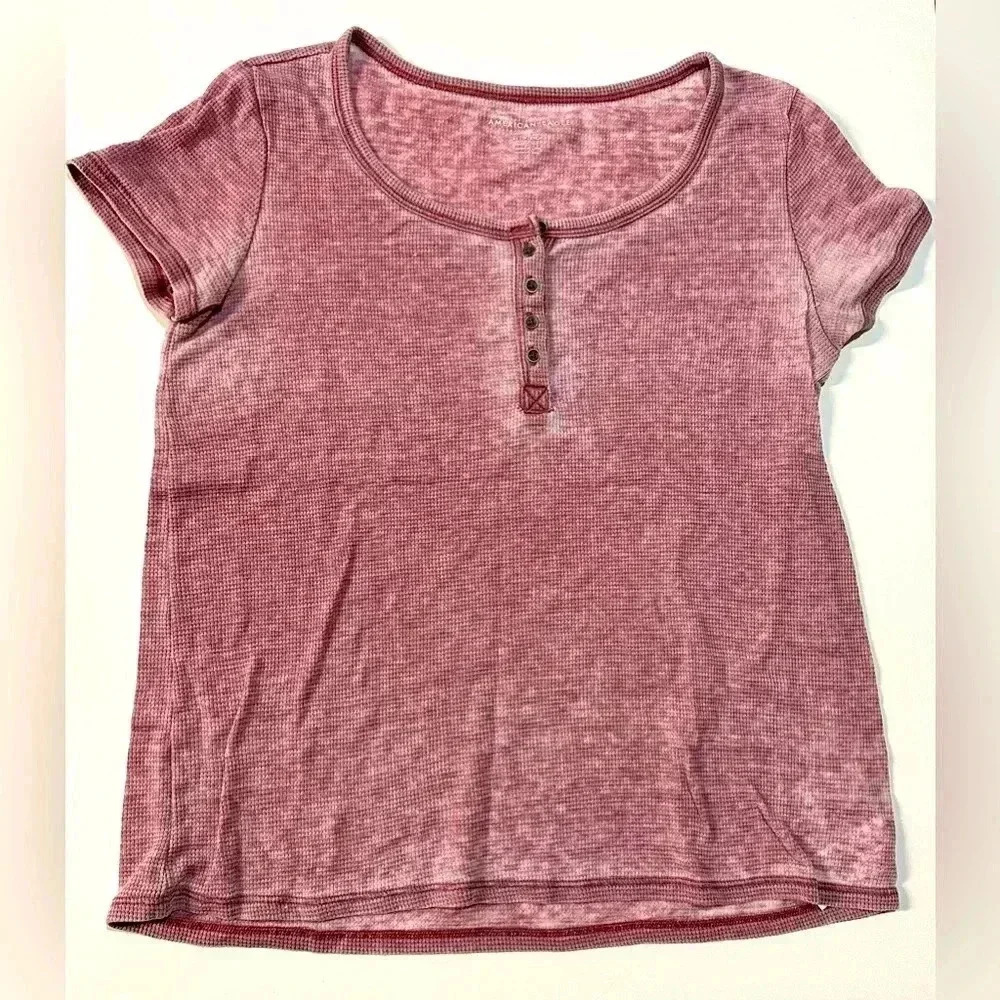 Women’s Americana Eagle Burnout SS Tee - Size XS - Dusty Rose Color